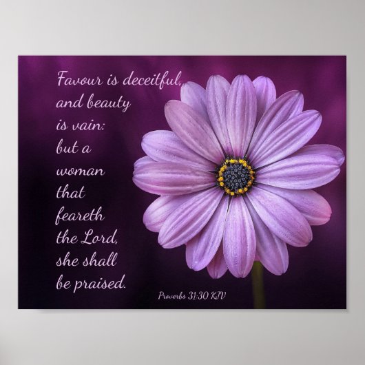 Proverbs 31:30 - Een vrouw die bang is voor de LOR Poster (Voorkant)