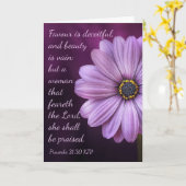 Proverbs 31:30 een vrouw die bang is voor de LORD Kaart (Gele Bloem)