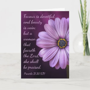 Proverbs 31:30 een vrouw die bang is voor de LORD Kaart