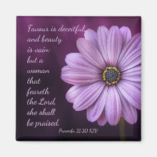 Proverbs 31:30 - Een vrouw die de Heer vreest Magneet