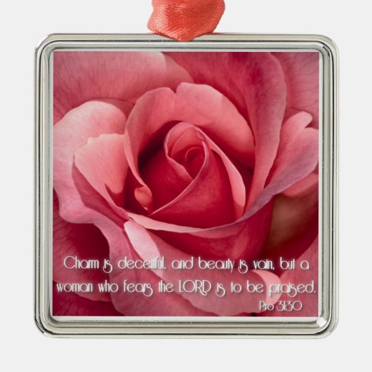 Proverbs 31:30 metalen ornament (Voorkant)