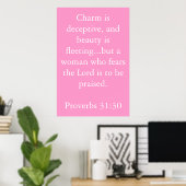 Proverbs 31:30 poster (Thuiskantoor)