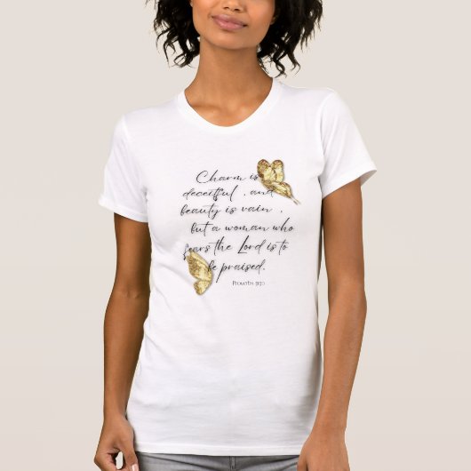 Proverbs 31:30 Vrouw T-shirt (Voorkant)