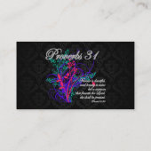 Proverbs 31 Bijbel Christelijk vrouwen Visitekaartje (Achterkant)
