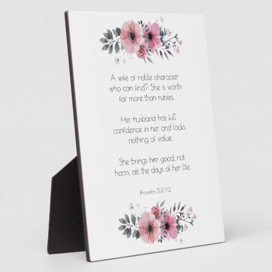 Proverbs 31 Bijbel met bloemen Fotoplaat (Zijkant)