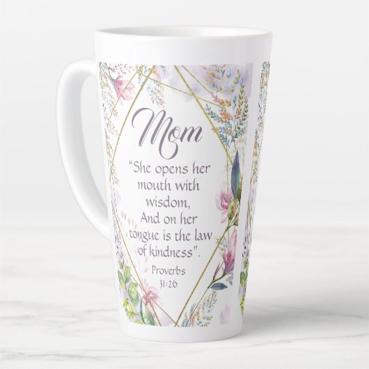 Proverbs 31 Bijbel Verse Christelijke Moederdag Gi Latte Mok (Linkerhoek)