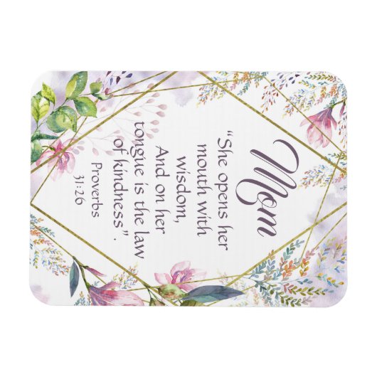 Proverbs 31 Bijbel Verse Christelijke Moederdag Gi Magneet (Horizontaal)