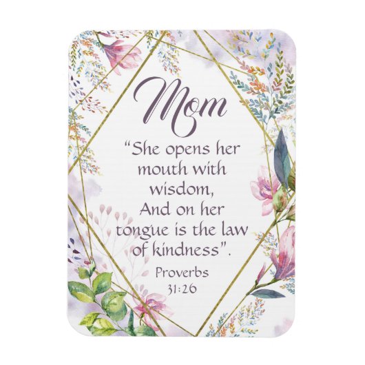 Proverbs 31 Bijbel Verse Christelijke Moederdag Gi Magneet (Verticaal)