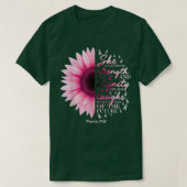 Proverbs 31 Bijbelverse Christelijke borstkanker A T-shirt (Design voorkant)