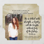 Proverbs 31 Christelijk Bijbel Verse Foto Afstuder Kaart (Voorkant / Achterkant)