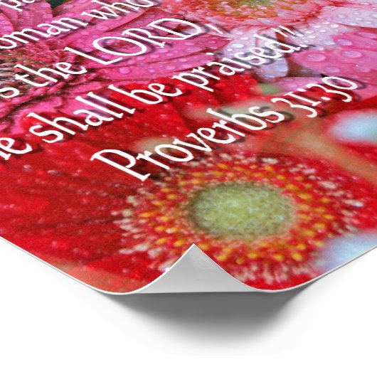 Proverbs 31 Christelijke Poster Flowers Scripture (Hoek)