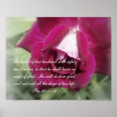 Proverbs 31 collectie~ Pro 31:11-12 Poster (Voorkant)