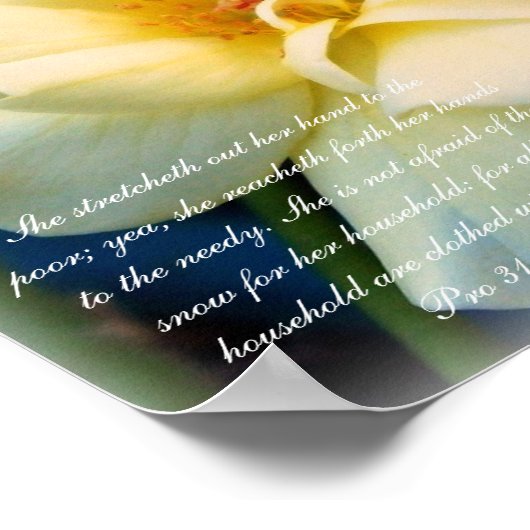 Proverbs 31 Collectie ~ Pro 31:20-21 Poster (Hoek)