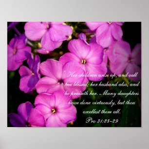 Proverbs 31 Collectie ~ Pro 31:28-29 Poster
