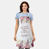 Proverbs 31 Elegant pastel pink flower  Schort (Gedragen)