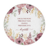 Proverbs 31 Elegant pastel pink flower  Snijplank (Voorkant)