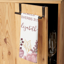 Proverbs 31 Elegant pastel pink flower  Theedoek