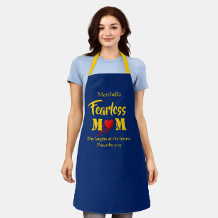 Proverbs 31   FEARLESS MOM   Aangepast blauw Schort