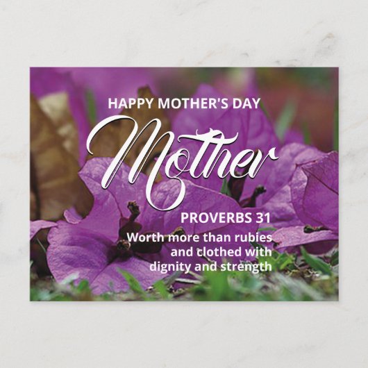 PROVERBS 31 Floral Happy Moederdag Briefkaart (Voorkant)