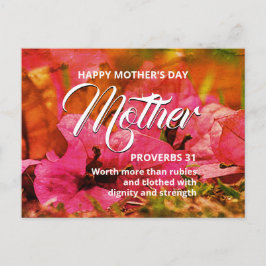 PROVERBS 31 Floral Happy Moederdag Briefkaart