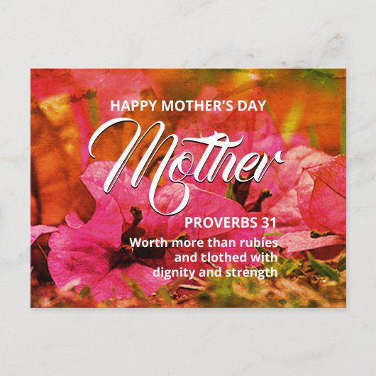 PROVERBS 31 Floral Happy Moederdag Briefkaart (Voorkant)