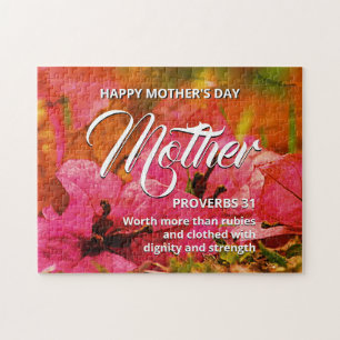 PROVERBS 31 Floral Happy Moederdag Legpuzzel