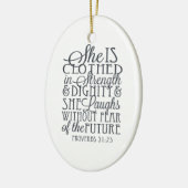 Proverbs 31 Gifts - Gedetailleerd in kracht en waa Keramisch Ornament (Links)