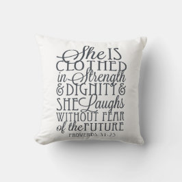 Proverbs 31 Gifts - Gedetailleerd in kracht en waa Kussen