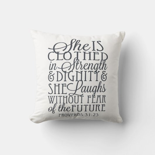 Proverbs 31 Gifts - Gedetailleerd in kracht en waa Kussen (Voorkant)