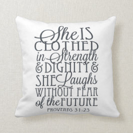 Proverbs 31 Gifts - Gedetailleerd in kracht en waa Kussen