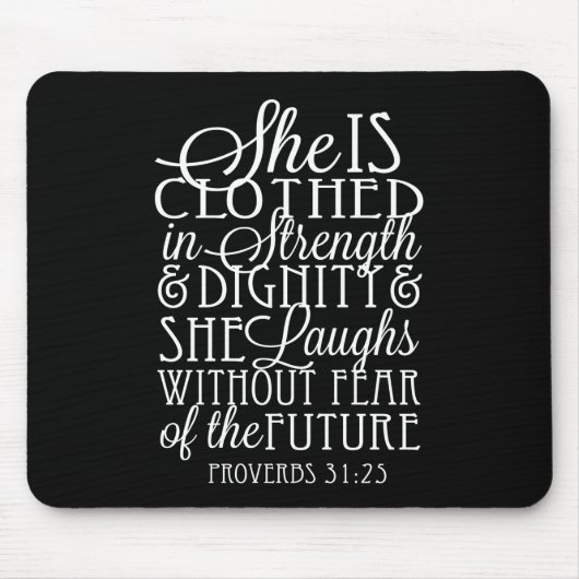 Proverbs 31 Gifts - Gedetailleerd in kracht en waa Muismat (Voorkant)