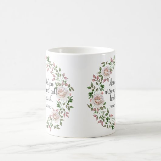 Proverbs 31 Haar kinderen noemen haar ontzegd Koffiemok (Center)