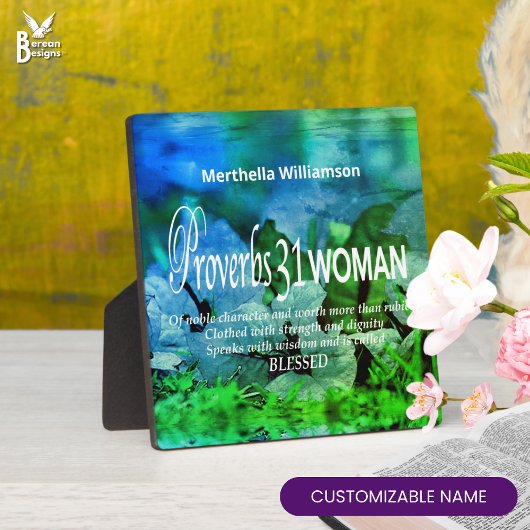 Proverbs 31 Inspirerend Christelijk Fotoplaat