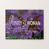 PROVERBS 31 Inspirerend Christelijk VROUW Legpuzzel (Horizontaal)