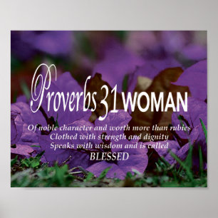 PROVERBS 31 Inspirerend Christelijk VROUW Poster