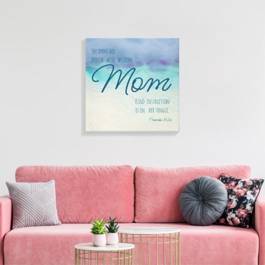 Proverbs 31 mam canvas afdruk (Insitu (Woonkamer))