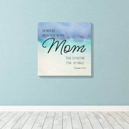 Proverbs 31 mam canvas afdruk (Insitu (Houten vloer))