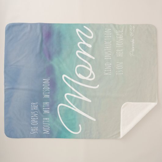 Proverbs 31 mam sherpa deken (Voorkant (horizontaal))