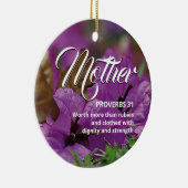PROVERBS 31 MOTHER | Moderne Floral Christelijk Keramisch Ornament (Rechts)