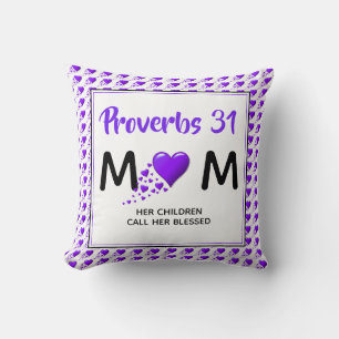 PROVERBS 31 MUM Paarse Moederdag Kussen