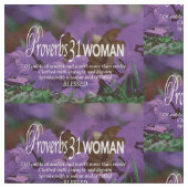  PROVERBS 31 Paarse Floral Stof (Close Up)