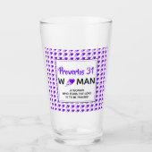 PROVERBS 31 Paarse VROUWEN Christelijk Drink Glas (Voorkant)