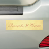 Proverbs 31 Prachtige gouden werkwoorden Bumpersticker (Op auto)