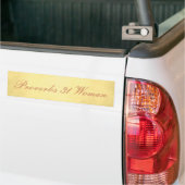 Proverbs 31 Prachtige gouden werkwoorden Bumpersticker (Op Truck)