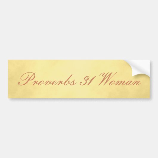 Proverbs 31 Prachtige gouden werkwoorden Bumpersticker (Voorkant)