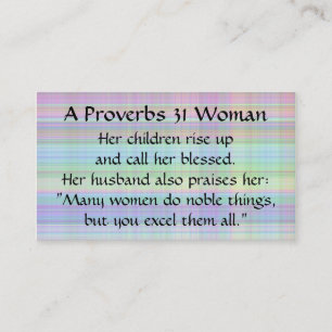Proverbs 31 Roepkaart Madras Pset Contactkaartje