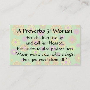 Proverbs 31 Roepkaart voor dames Contactkaartje