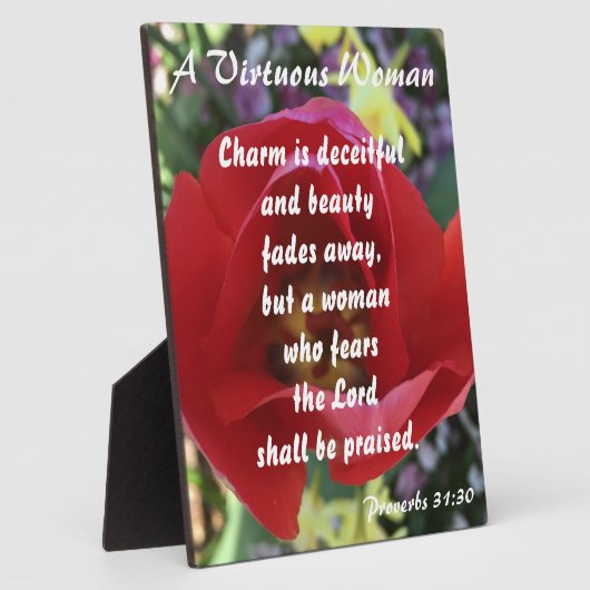 Proverbs 31 Roos voor vrouwen Fotoplaat (Zijkant)