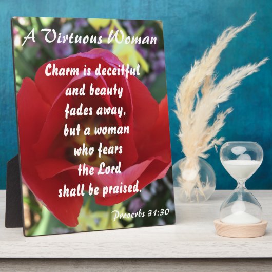Proverbs 31 Roos voor vrouwen Fotoplaat (Zijkant)