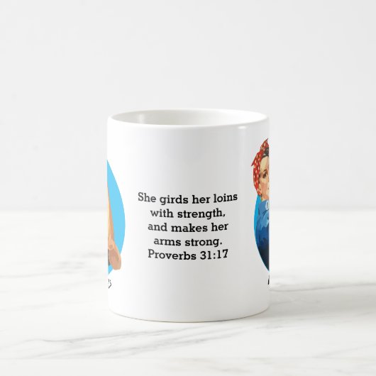 Proverbs 31 ROSIE RIVETER - Persoonlijk Koffiemok (Center)